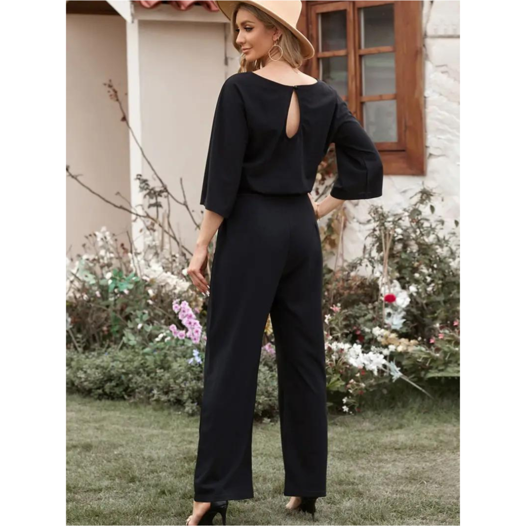 Elegant Jumpsuit för Kvinnor med Bred Ben - Tidlös Stil-3