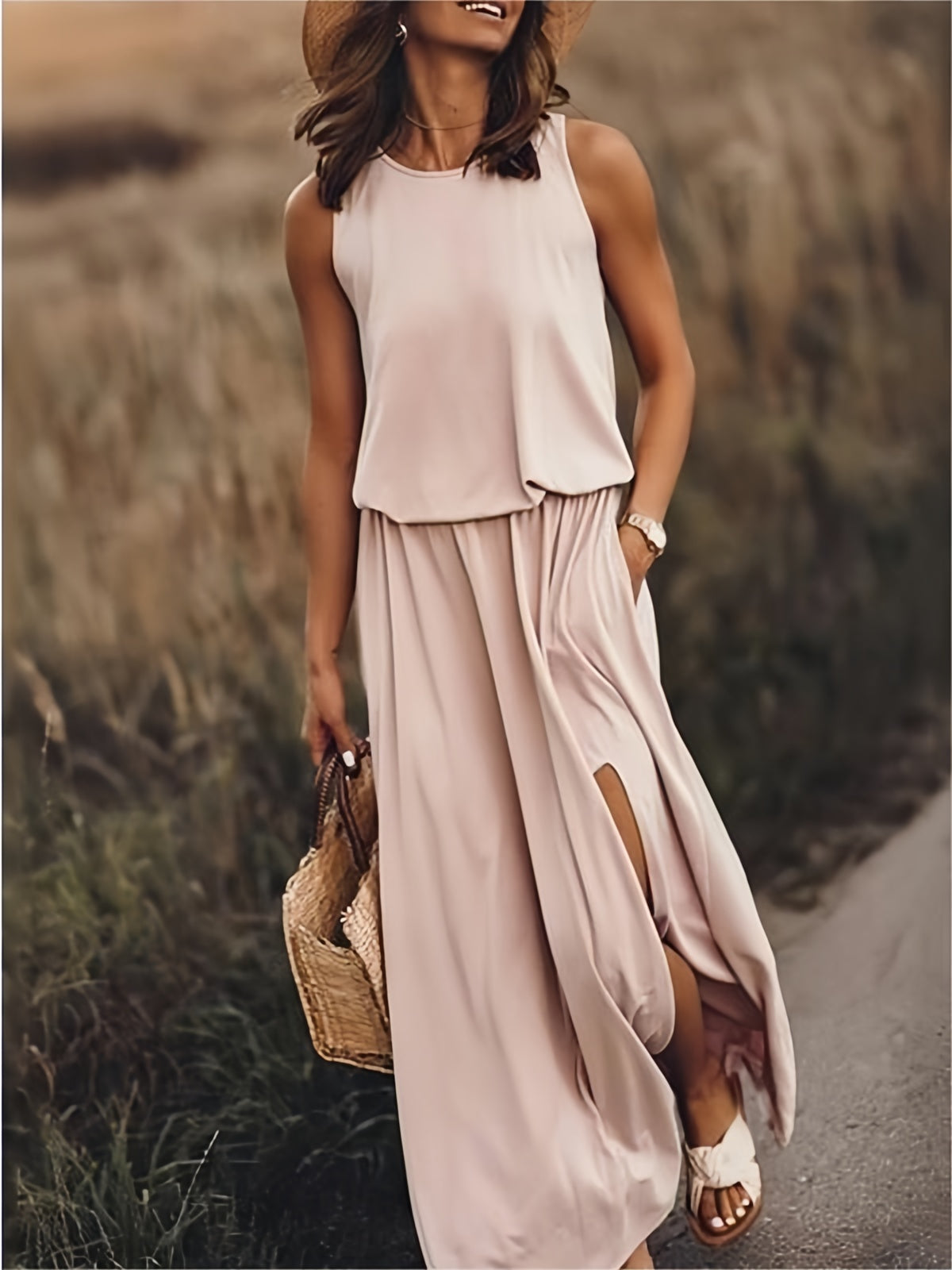 Variant image for Elegant Maxiklänning Dam - Florentine Lång Klänning för Sommar-17