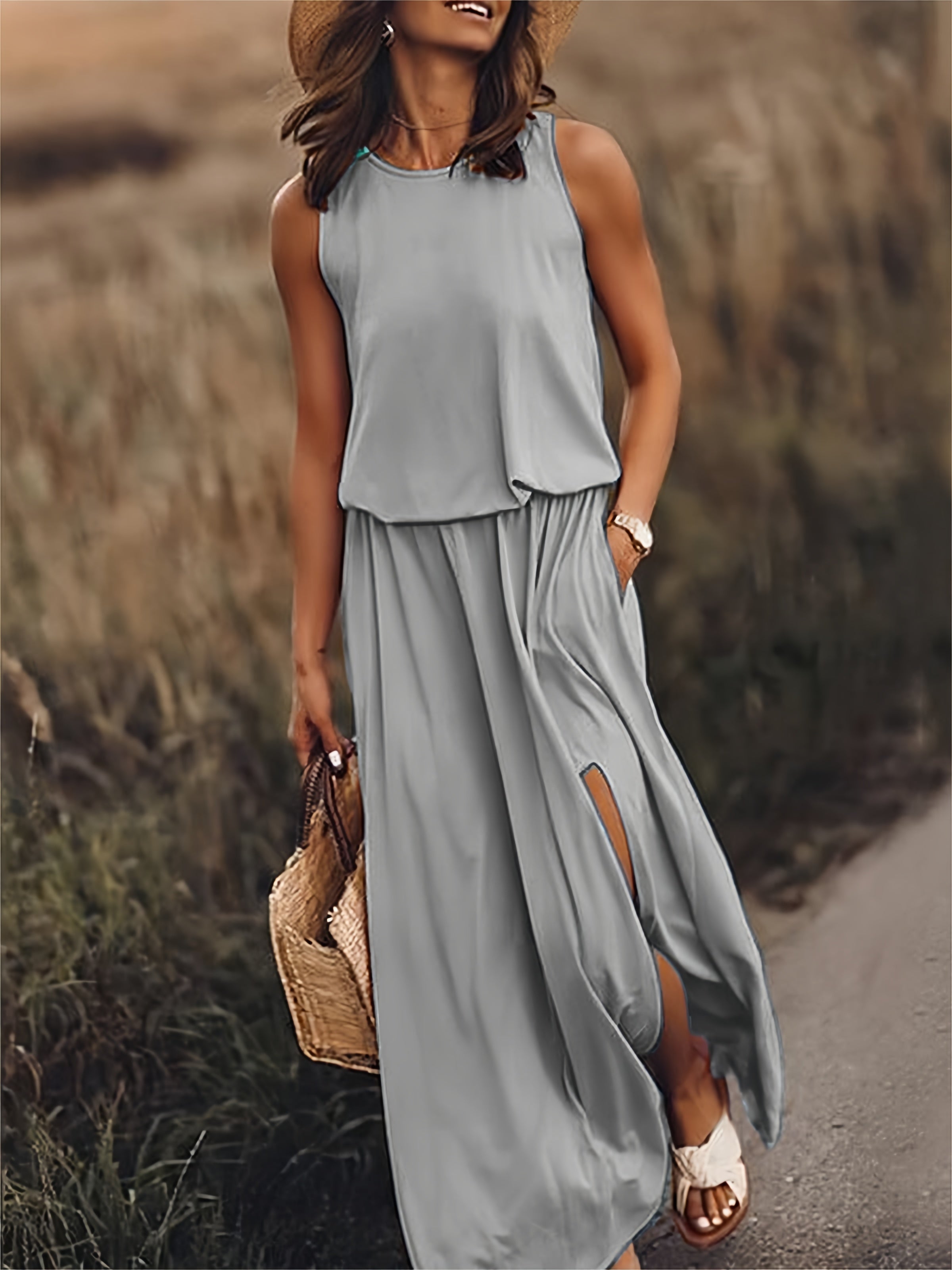 Variant image for Elegant Maxiklänning Dam - Florentine Lång Klänning för Sommar-41