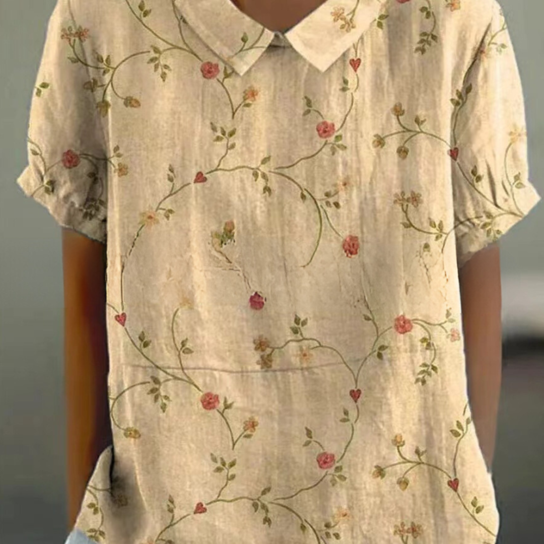 Elegant Blommig Blus För Kvinnor - Lätt & Luftig Sommarstil-6