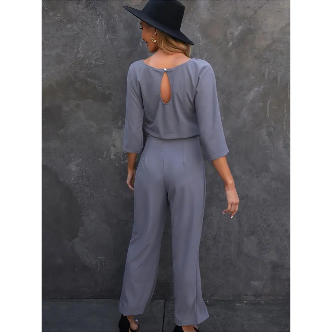 Elegant Jumpsuit för Kvinnor med Bred Ben - Tidlös Stil-6
