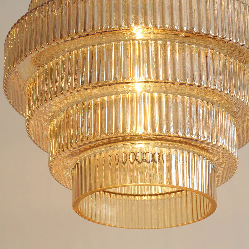 Flaskformad Hängande Lampa i Mässing och Glas – Vintage Taklampa för Elegant Belysning 5