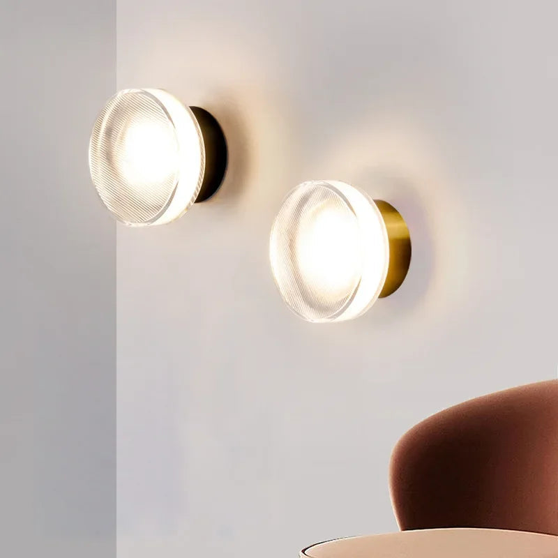 Modern Ronde Vägglampa i Metall och Glas – Elegant Belysning för Hemmet 4
