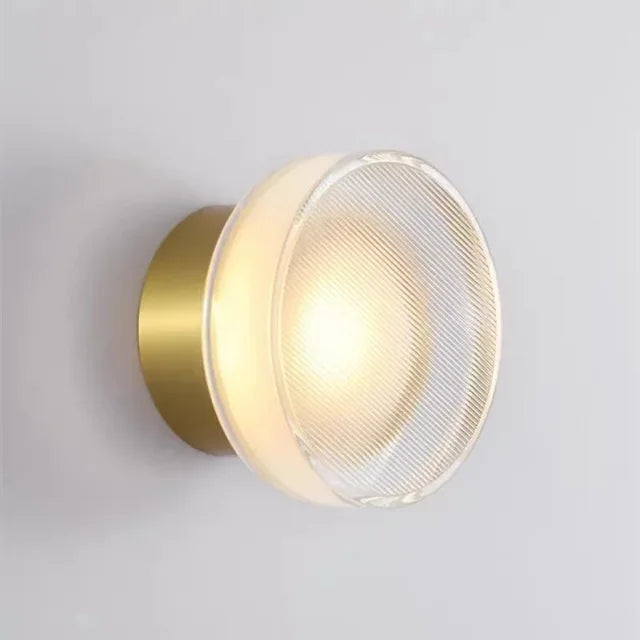 Modern Ronde Vägglampa i Metall och Glas – Elegant Belysning för Hemmet 6