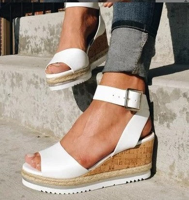 Elza Kvinna Kilsandaler med Spänne - Elegant Design och Komfort-1
