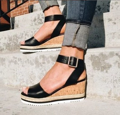 Elza Kvinna Kilsandaler med Spänne - Elegant Design och Komfort-2