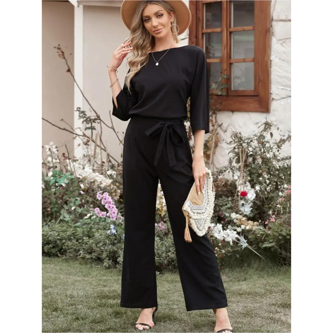 Elegant Jumpsuit för Kvinnor med Bred Ben - Tidlös Stil-2