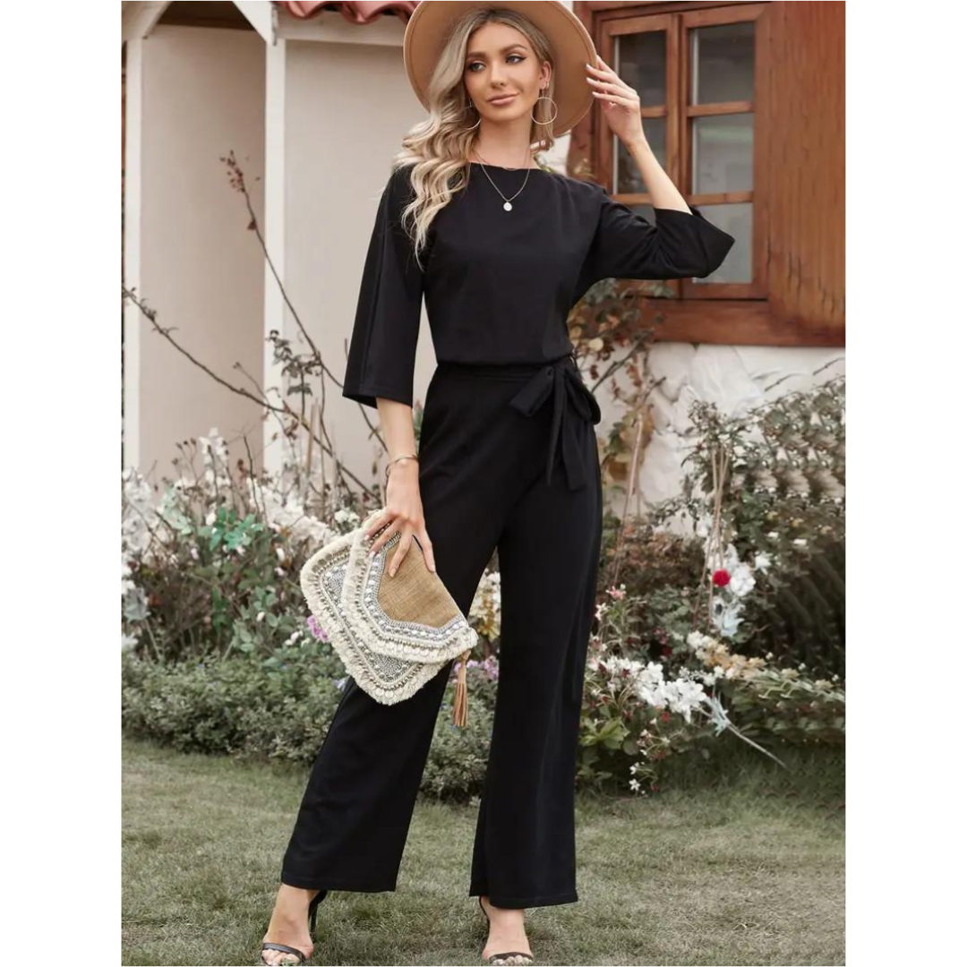Elegant Jumpsuit för Kvinnor med Bred Ben - Tidlös Stil-1