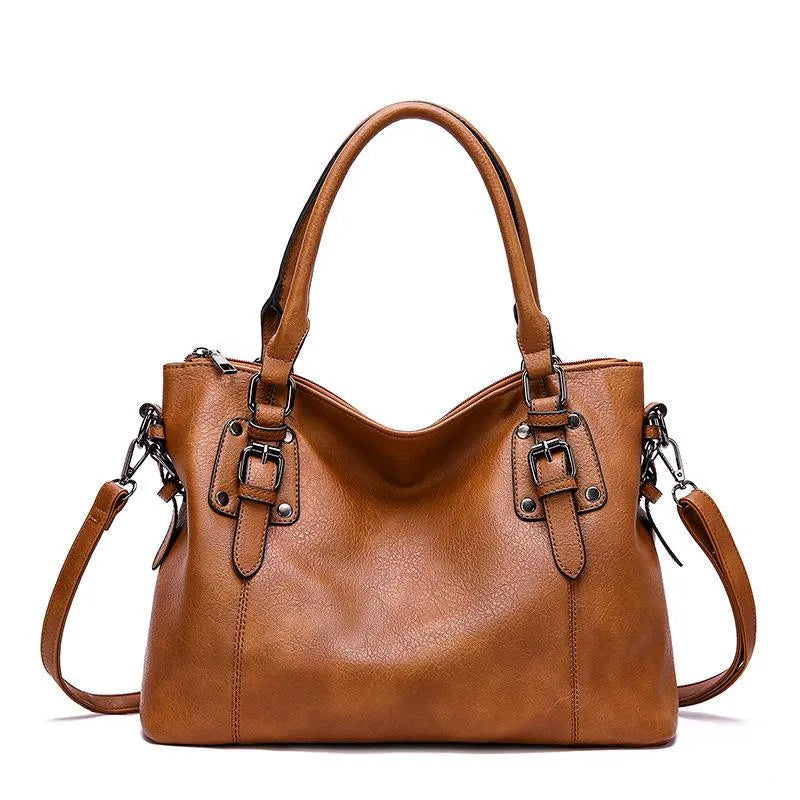 Damväska Vintage Beige - Elegant och Rymlig Dam Väska för Vardag och Fest-1