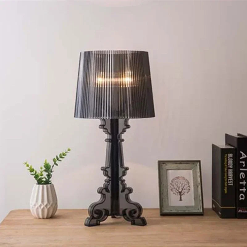 Bordslampa Bourgie med Elegant Design och Ambient Belysning – H48cm Polykarbonat, Perfekt för Vardagsrum och Sovrum 0