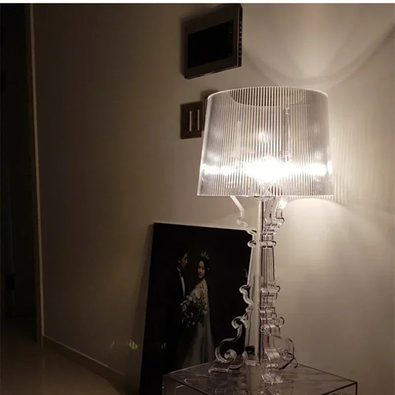 Bordslampa Bourgie med Elegant Design och Ambient Belysning – H48cm Polykarbonat, Perfekt för Vardagsrum och Sovrum 3