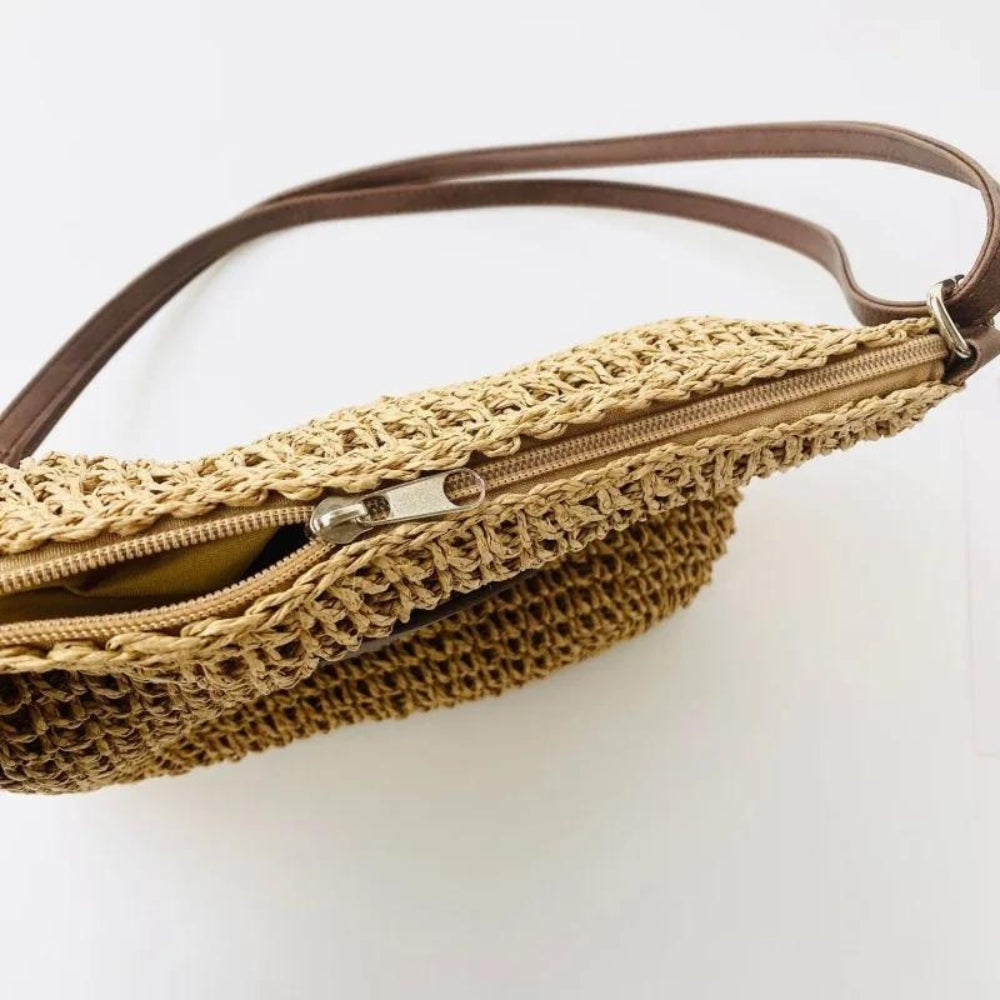 Dam Axelväska Beige – Mångsidig Design för Vardags och Speciella Tillfällen-4