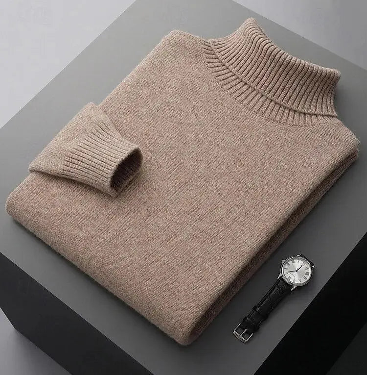 Echt Sweater 100% Merinoull Turtleneck Tröja - Lyxig Värme och Komfort