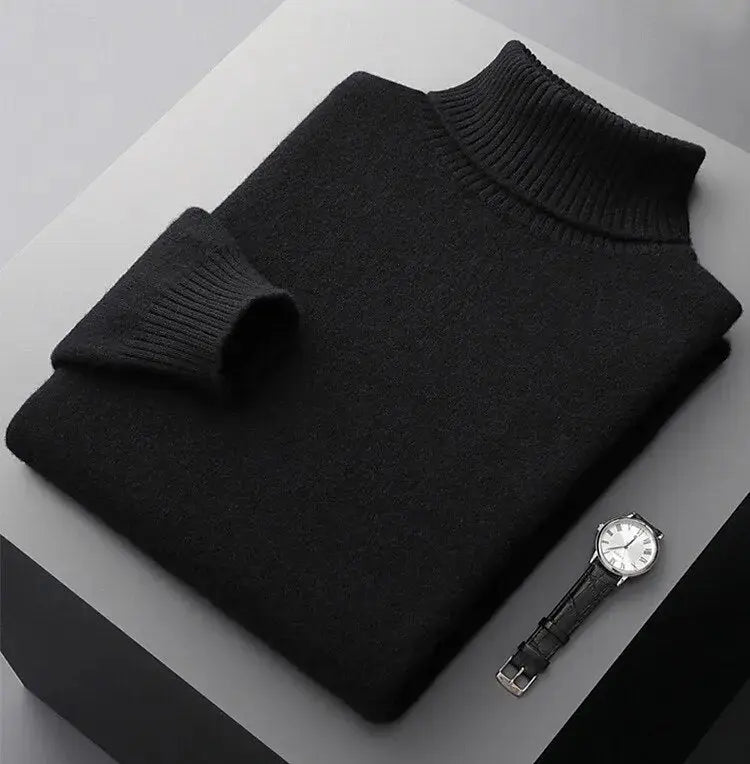 Echt Sweater 100% Merinoull Turtleneck Tröja - Lyxig Värme och Komfort