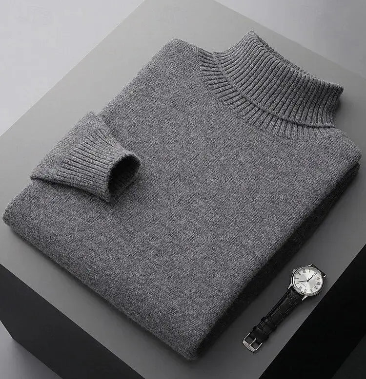 Echt Sweater 100% Merinoull Turtleneck Tröja - Lyxig Värme och Komfort