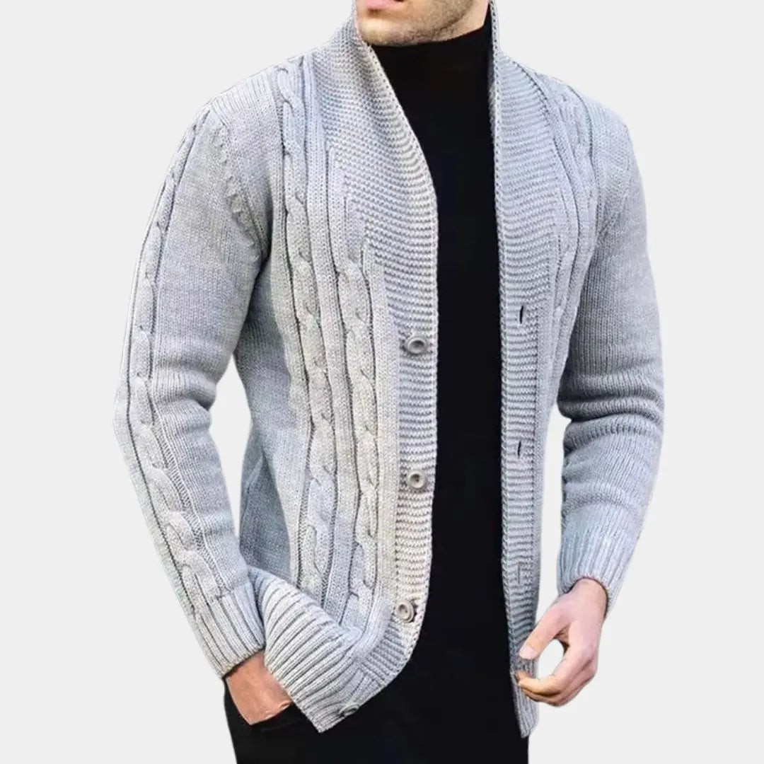 Echt Sweater Elegant Stickad Kavaj för Män - Stil och Komfort i Ett