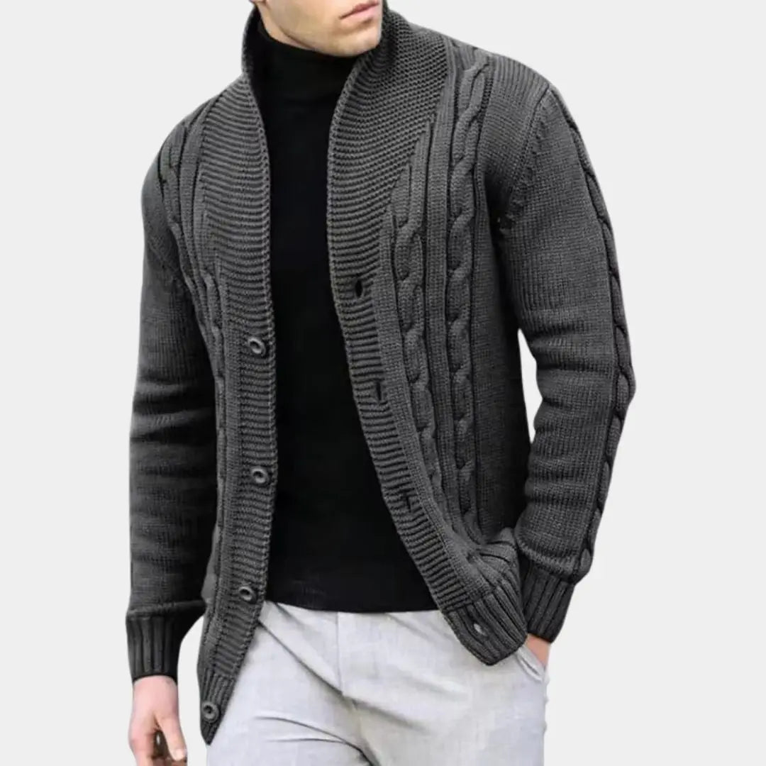 Echt Sweater Elegant Stickad Kavaj för Män - Stil och Komfort i Ett