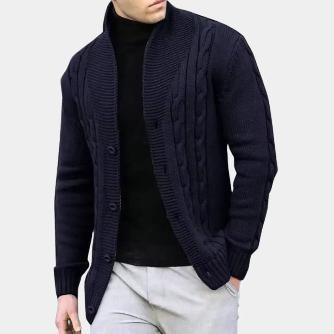 Echt Sweater Elegant Stickad Kavaj för Män - Stil och Komfort i Ett