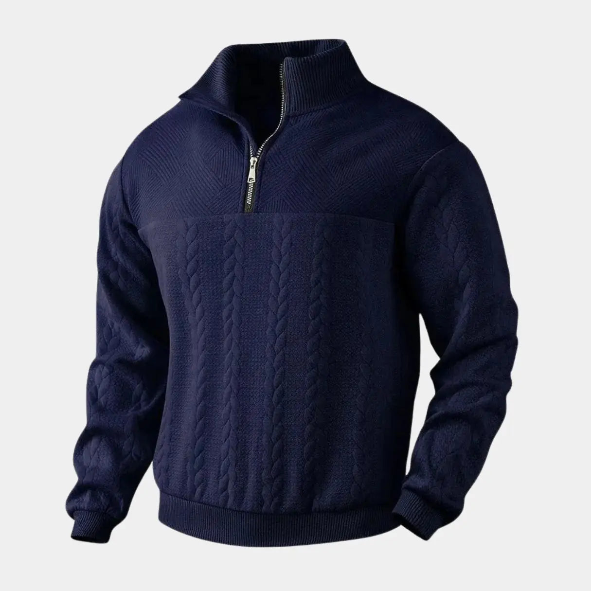 Echt Sweater Essential Henry Quarter Zip Pullover - Stil och Funktionell