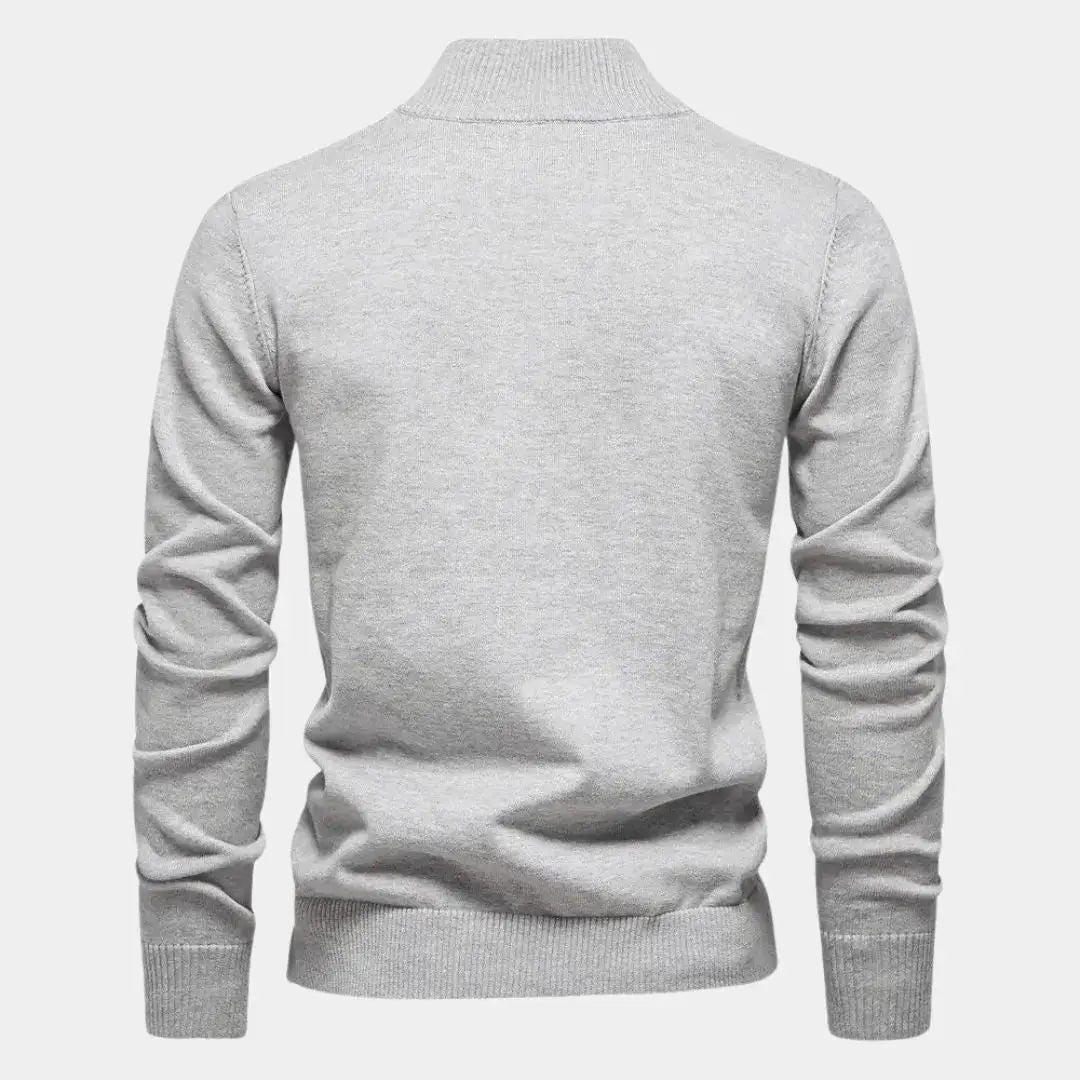 Echt Sweater Halvdraget Stickad Tröja - Elegant och Bekväm Stil