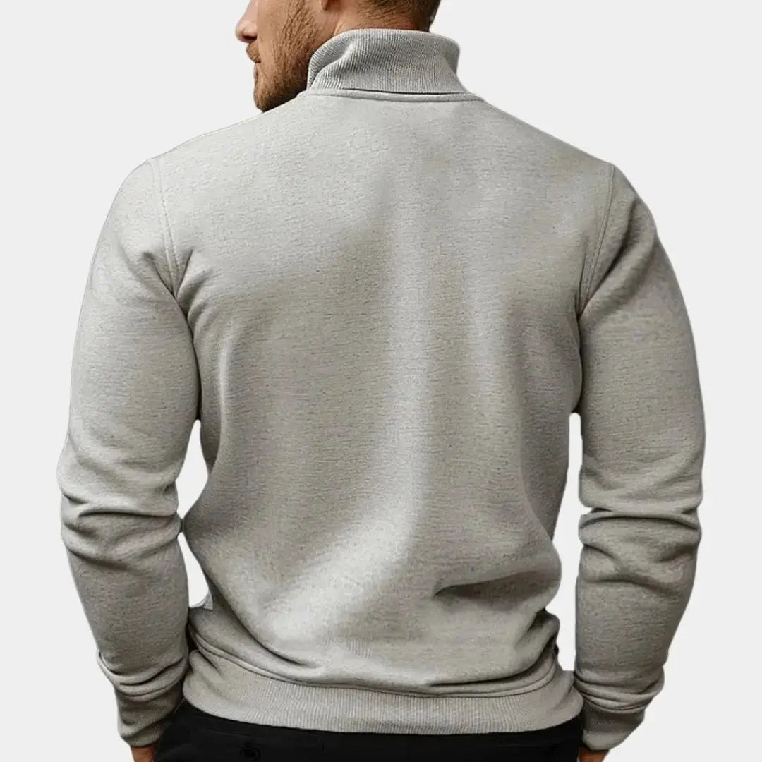 Echt Sweater Halvdraget Stickad Tröja - Elegant och Bekväm Stil