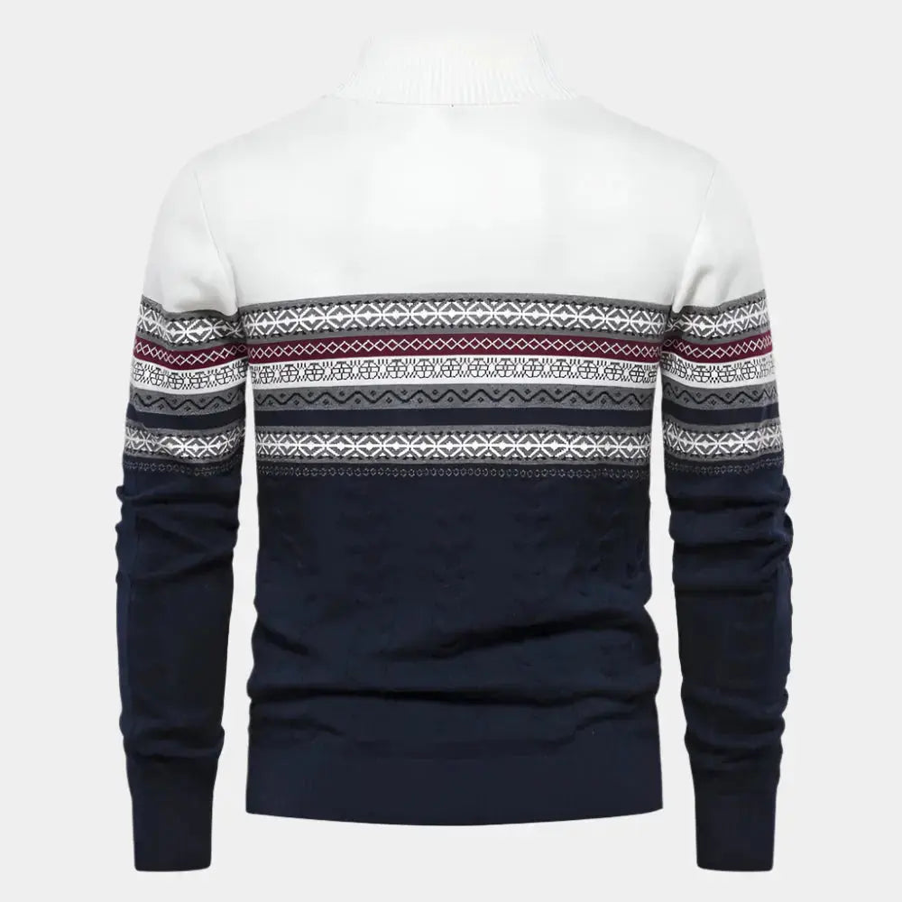 Echt Sweater Halvdraget Stickad Tröja - Elegant och Bekväm Stil för Alla Tillfällen