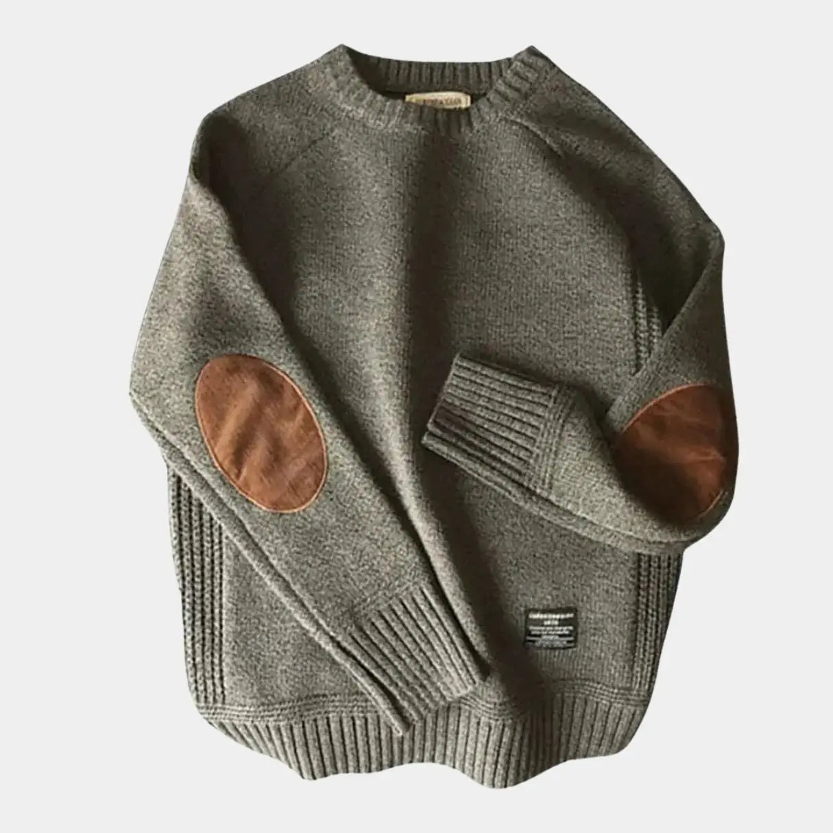 Echt Sweater Oxford Patch Pullover - Elegant och Bekväm Tröja för Alla Tillfällen