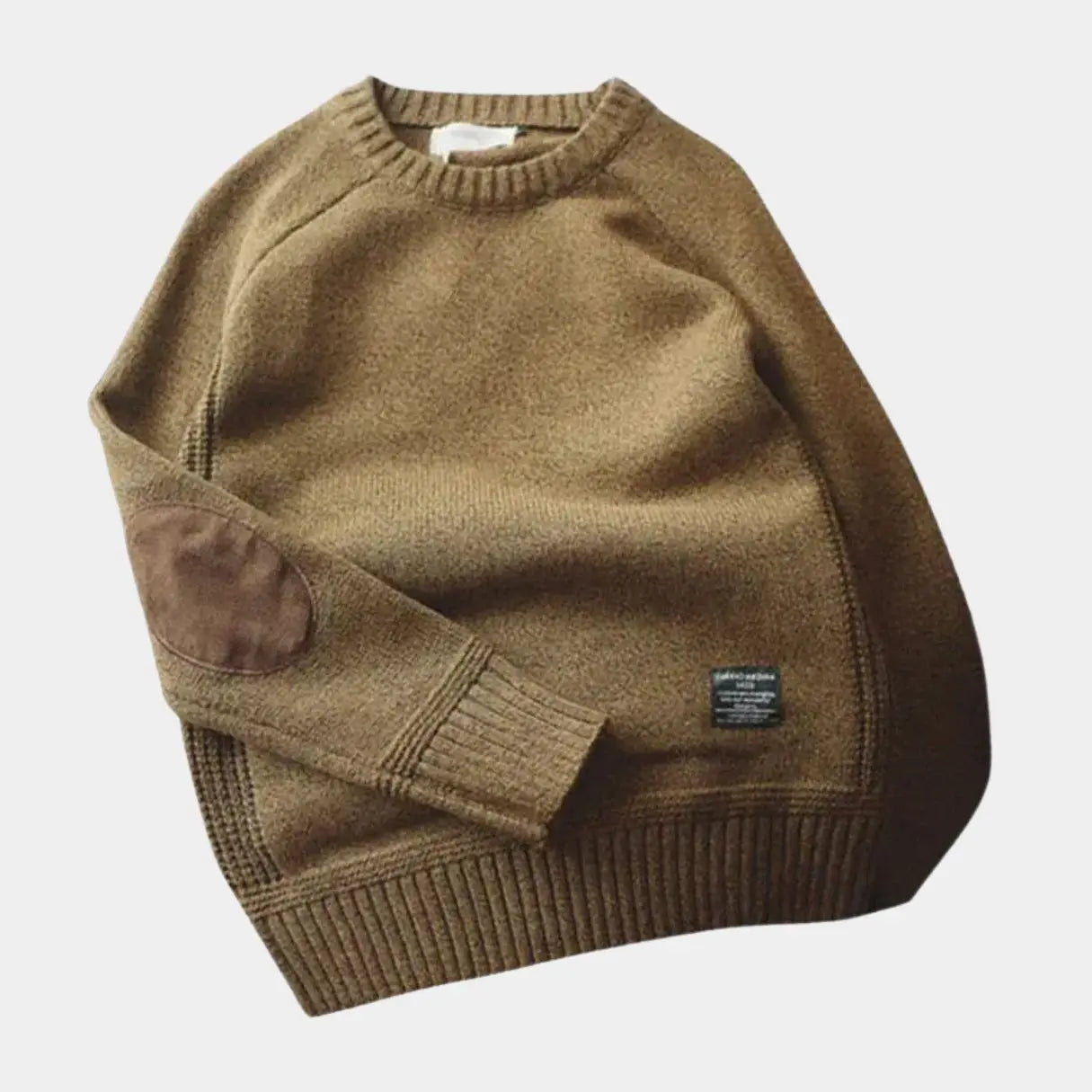 Echt Sweater Oxford Patch Pullover - Elegant och Bekväm Tröja för Alla Tillfällen