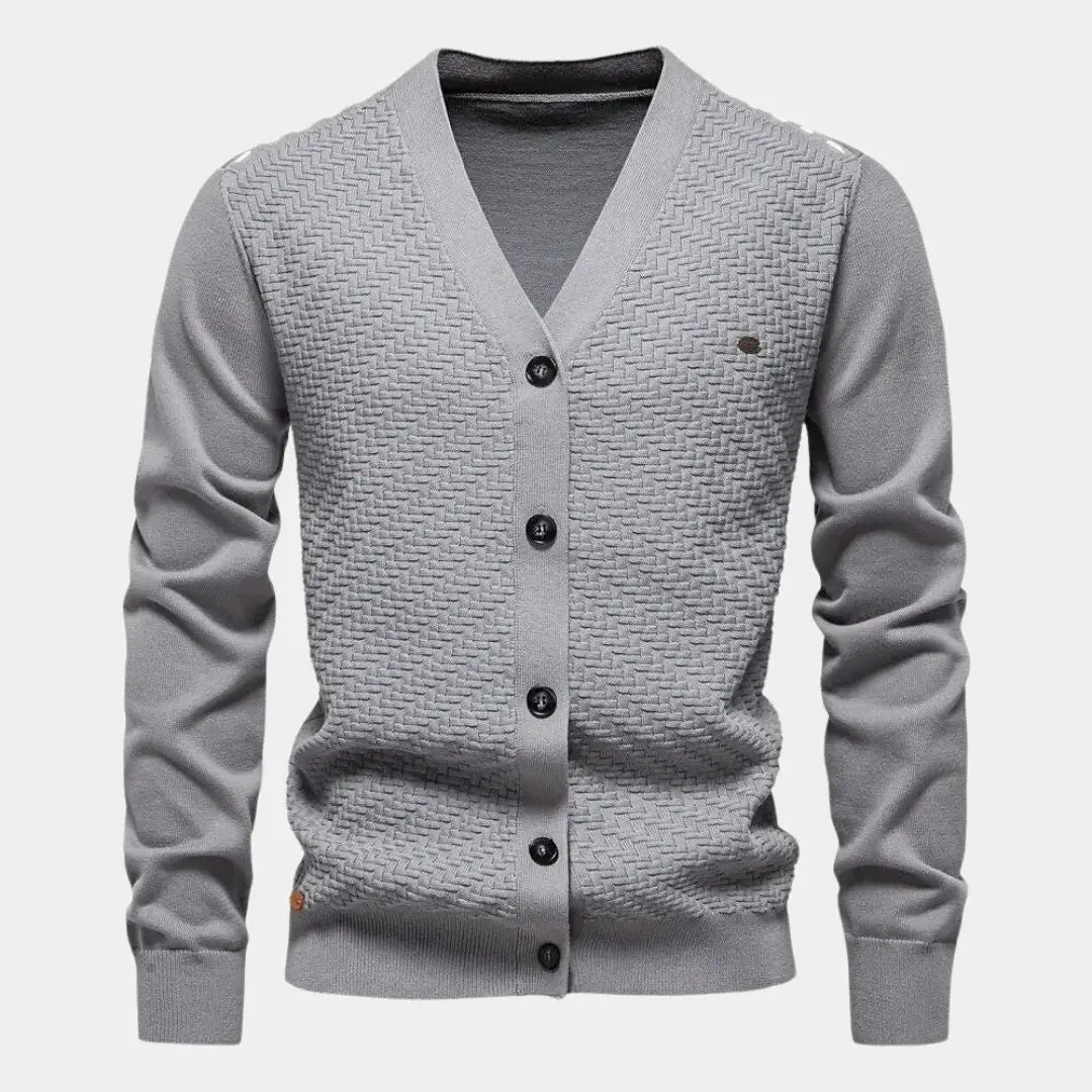 Echt Sweater V-ringad Stickad Kavaj - Elegant och Mångsidig Stil för Alla Tillfällen