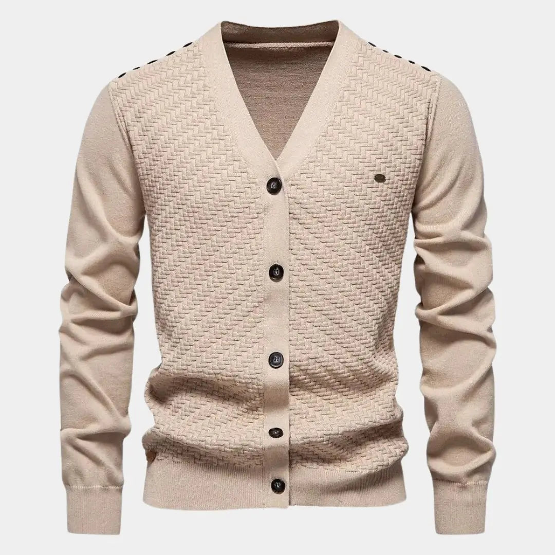 Echt Sweater V-ringad Stickad Kavaj - Elegant och Mångsidig Stil för Alla Tillfällen