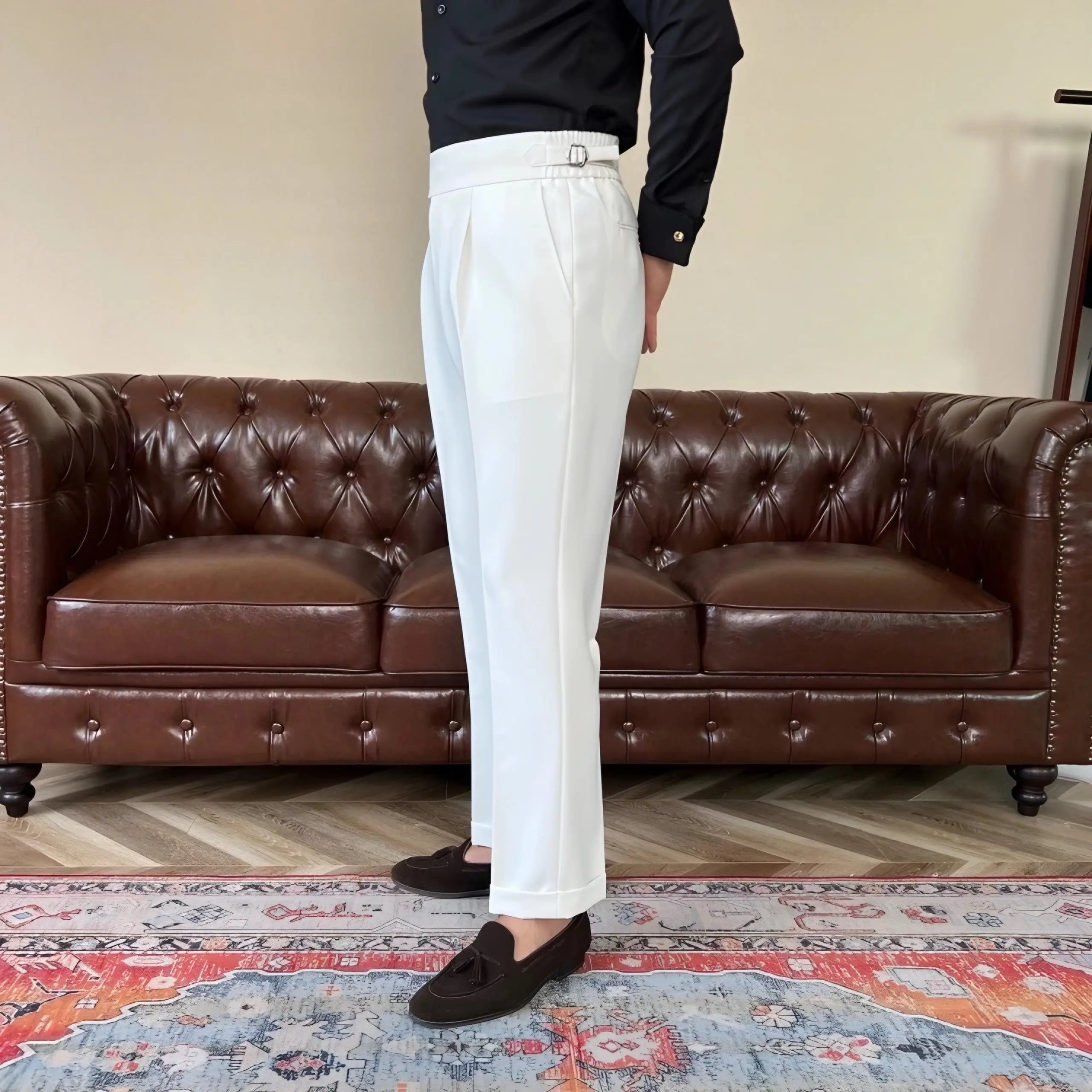 Echt pant Classic Italia Sidetab Elastiska Byxor - Stil och Komfort