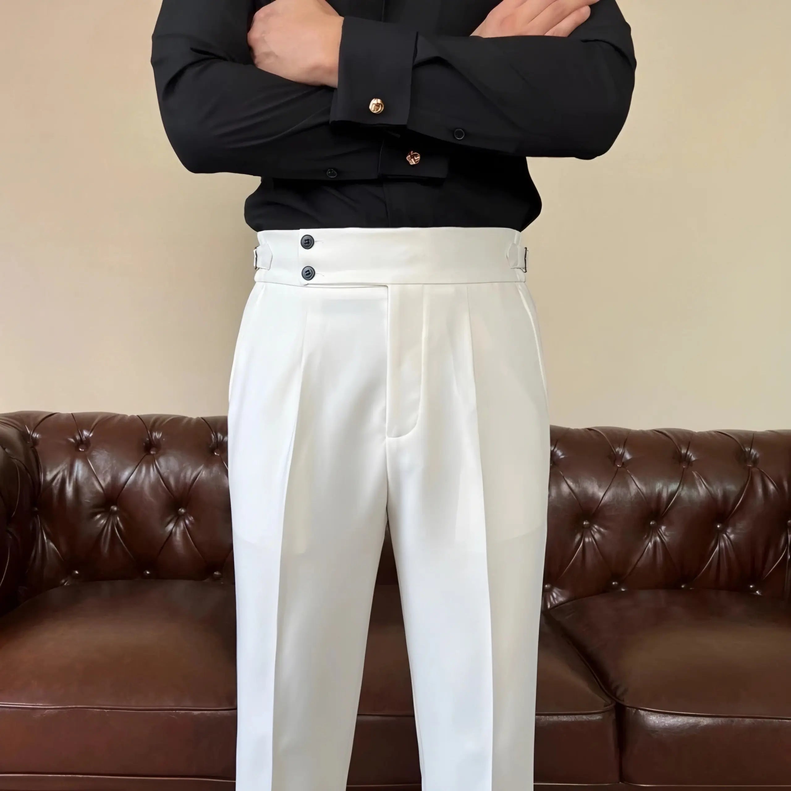 Echt pant Classic Italia Sidetab Elastiska Byxor - Stil och Komfort