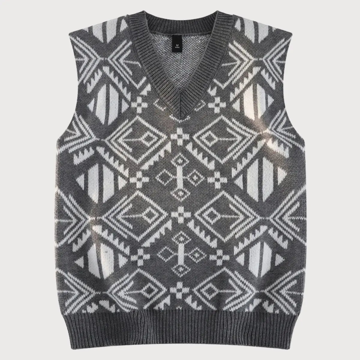 Echt sweater Akademisk Retro Stickad Väst - Stilvolles och Hållbart Val