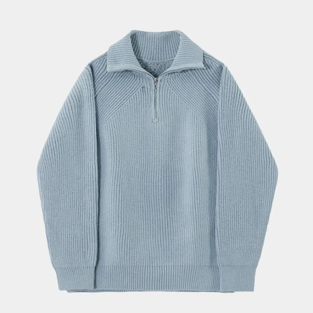 Echt sweater Azure Quarter-Zip Tröja - Stil och Funktionell Design