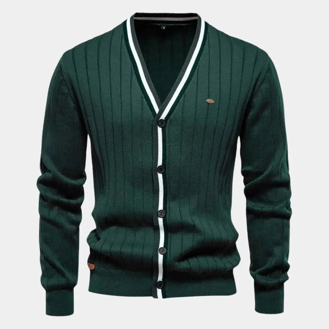 Echt sweater Bomull Button-Up Cardigan - Elegant och Mångsidig Tröja