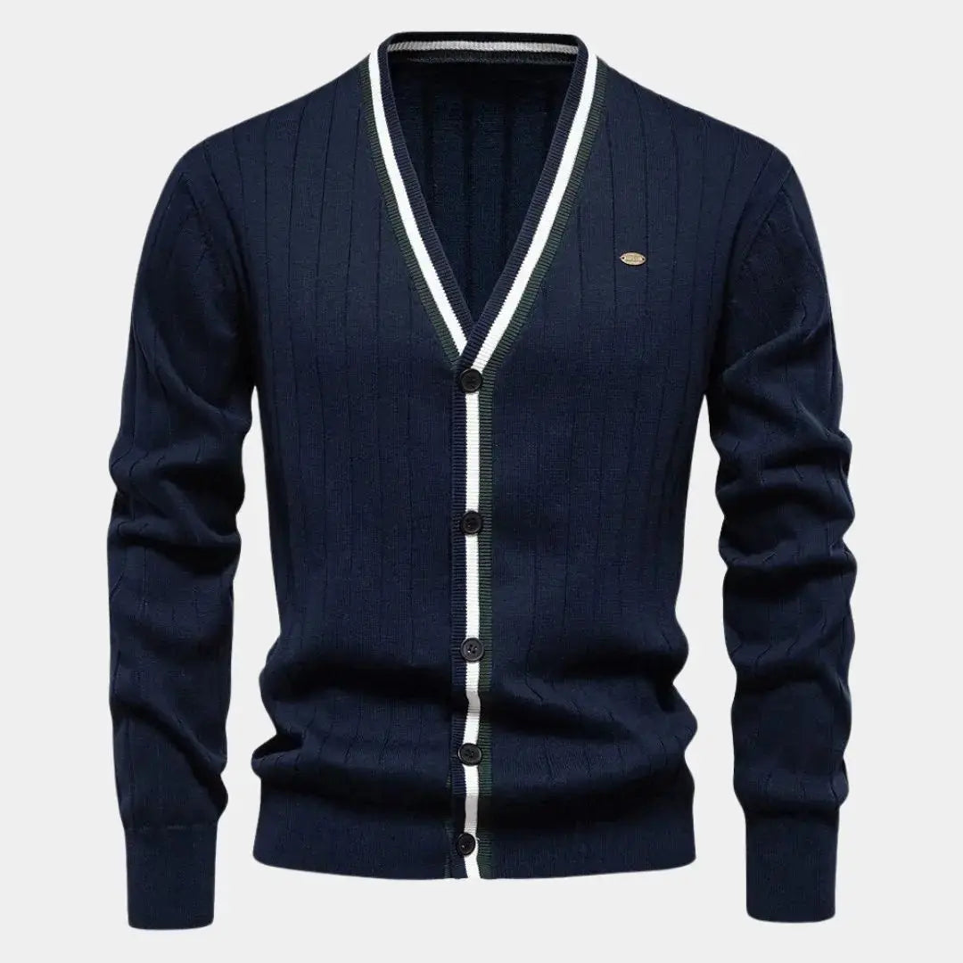 Echt sweater Bomull Button-Up Cardigan - Elegant och Mångsidig Tröja