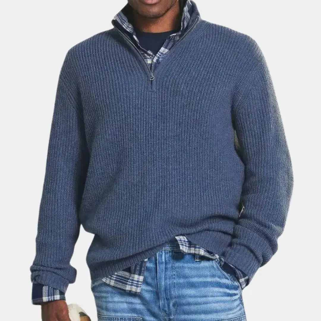 Echt sweater Highland Quarter-Zip Tröja - Elegant och Funktionell Stil