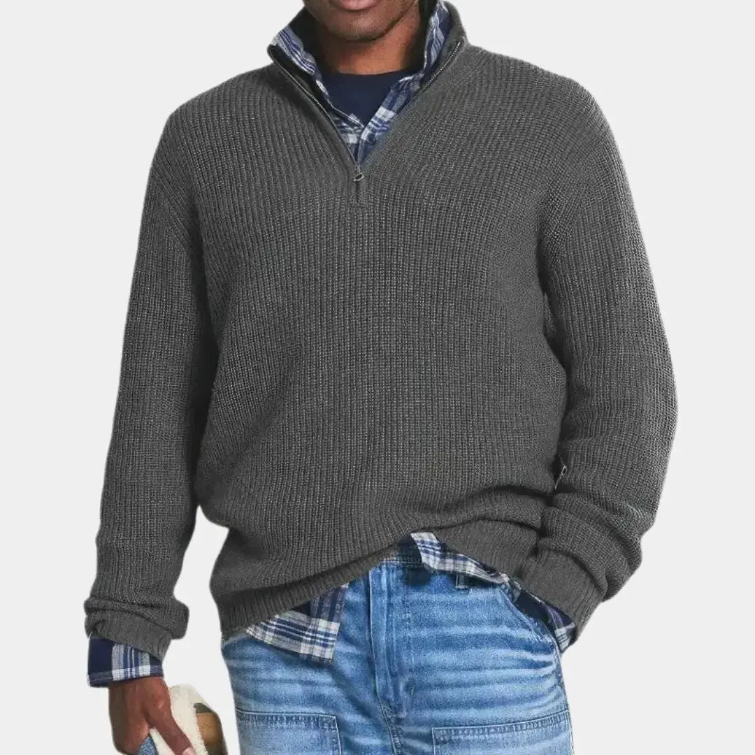 Echt sweater Highland Quarter-Zip Tröja - Elegant och Funktionell Stil