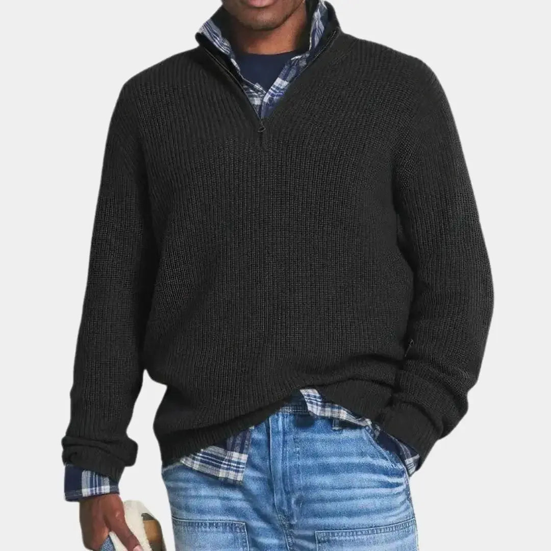 Echt sweater Highland Quarter-Zip Tröja - Elegant och Funktionell Stil