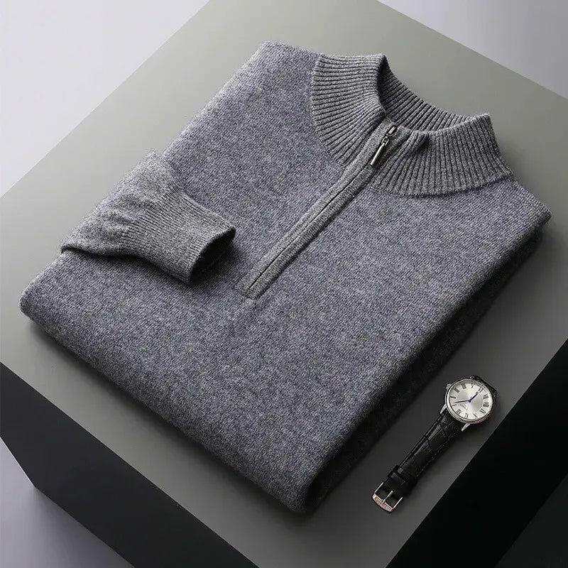 Echt sweater Merino Halvdraget Tröja - Elegant och Hållbar Komfort