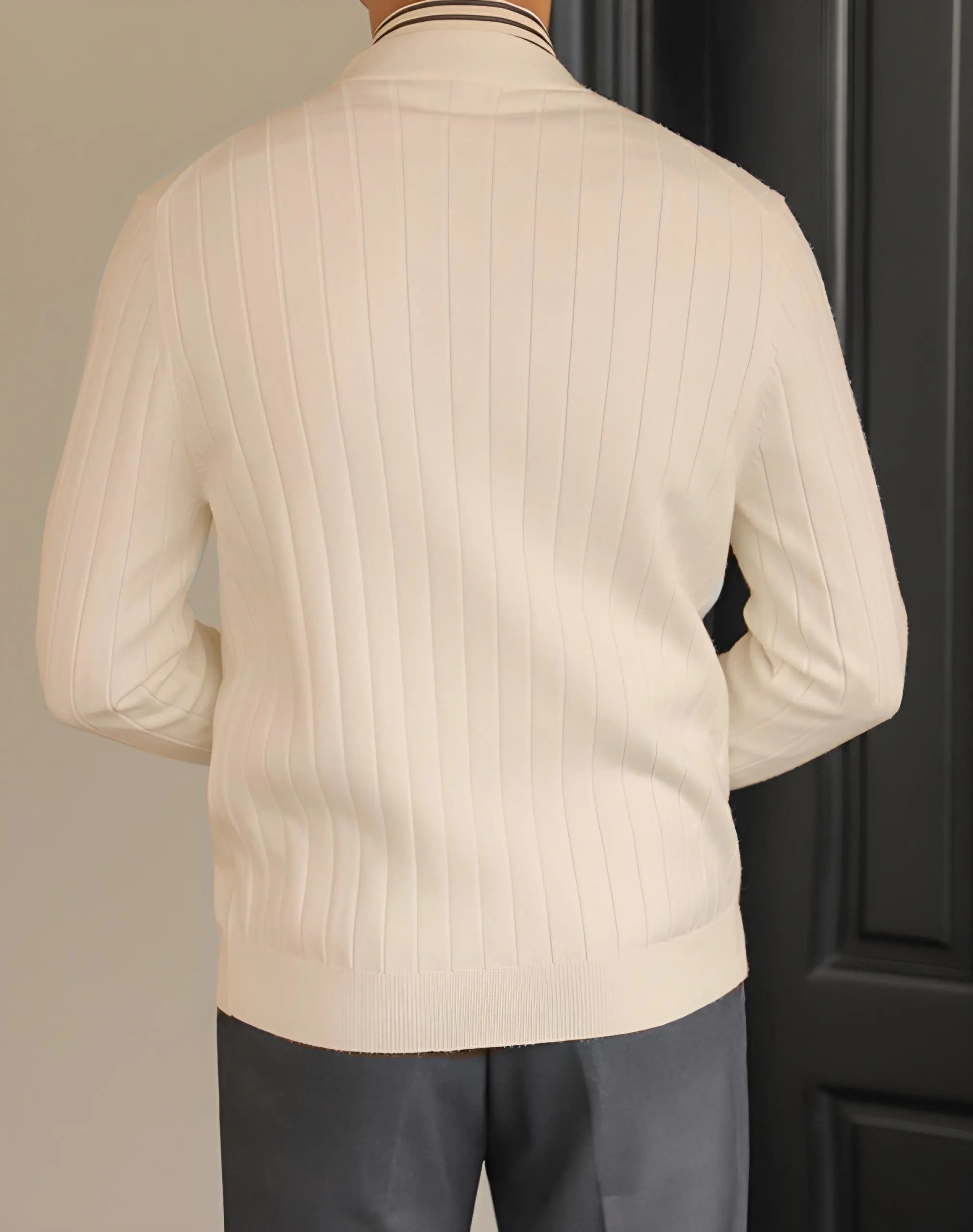 Echt sweater Stickad Casual Cardigan - Elegant och Bekväm Stil för Alla Tillfällen