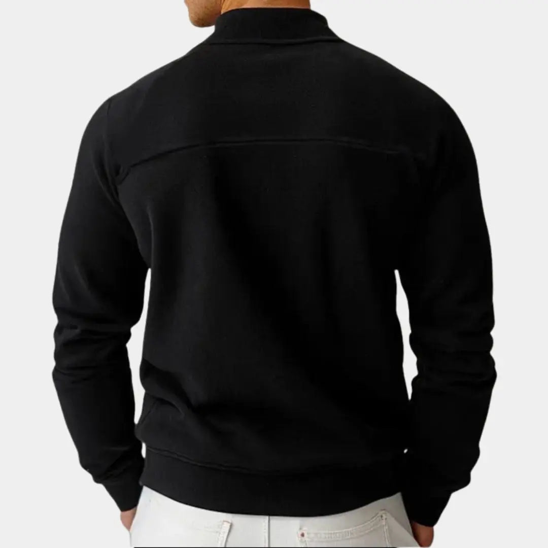 Echt sweater Zip Svart Krage Sport Hoodie - Trendy & Comfortabel Sweatshirt