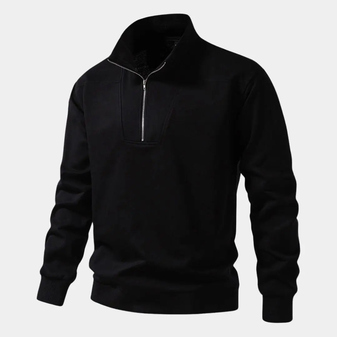 Echt sweater Zip Svart Krage Sport Hoodie - Trendy & Comfortabel Sweatshirt