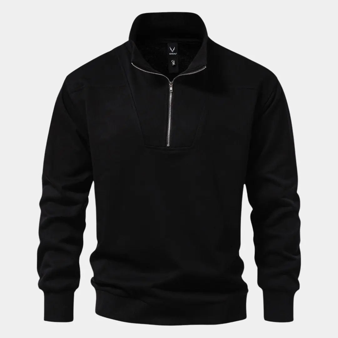 Echt sweater Zip Svart Krage Sport Hoodie - Trendy & Comfortabel Sweatshirt