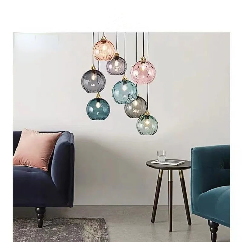 Elegant Hänglampa i Glas med Minimalistisk Design – Transparent, Höjd 30 cm, Diameter 25 cm 1