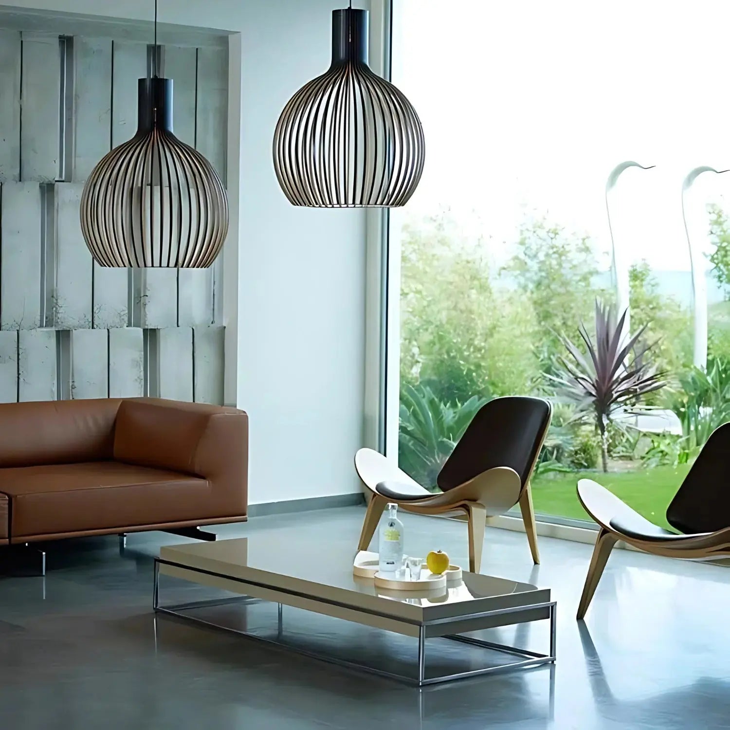 Elegant Hänglampa i Trä med Justerbar Höjd – Skandinavisk Design för Vardagsrum och Sovrum 4
