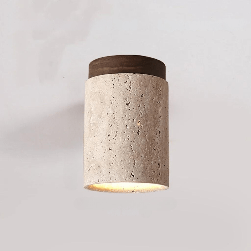 Elegant Plafondlampa i Travertin med Inbyggd LED Belysning för Hall och Trappenhus – Varm Vit, Modern Design 7