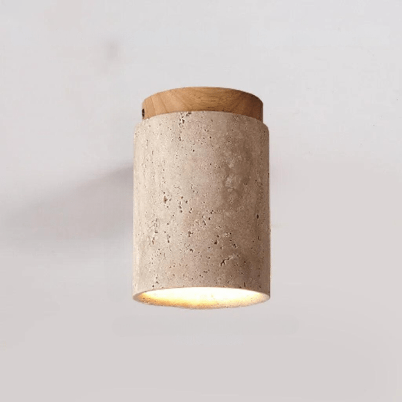 Elegant Plafondlampa i Travertin med Inbyggd LED Belysning för Hall och Trappenhus – Varm Vit, Modern Design 8