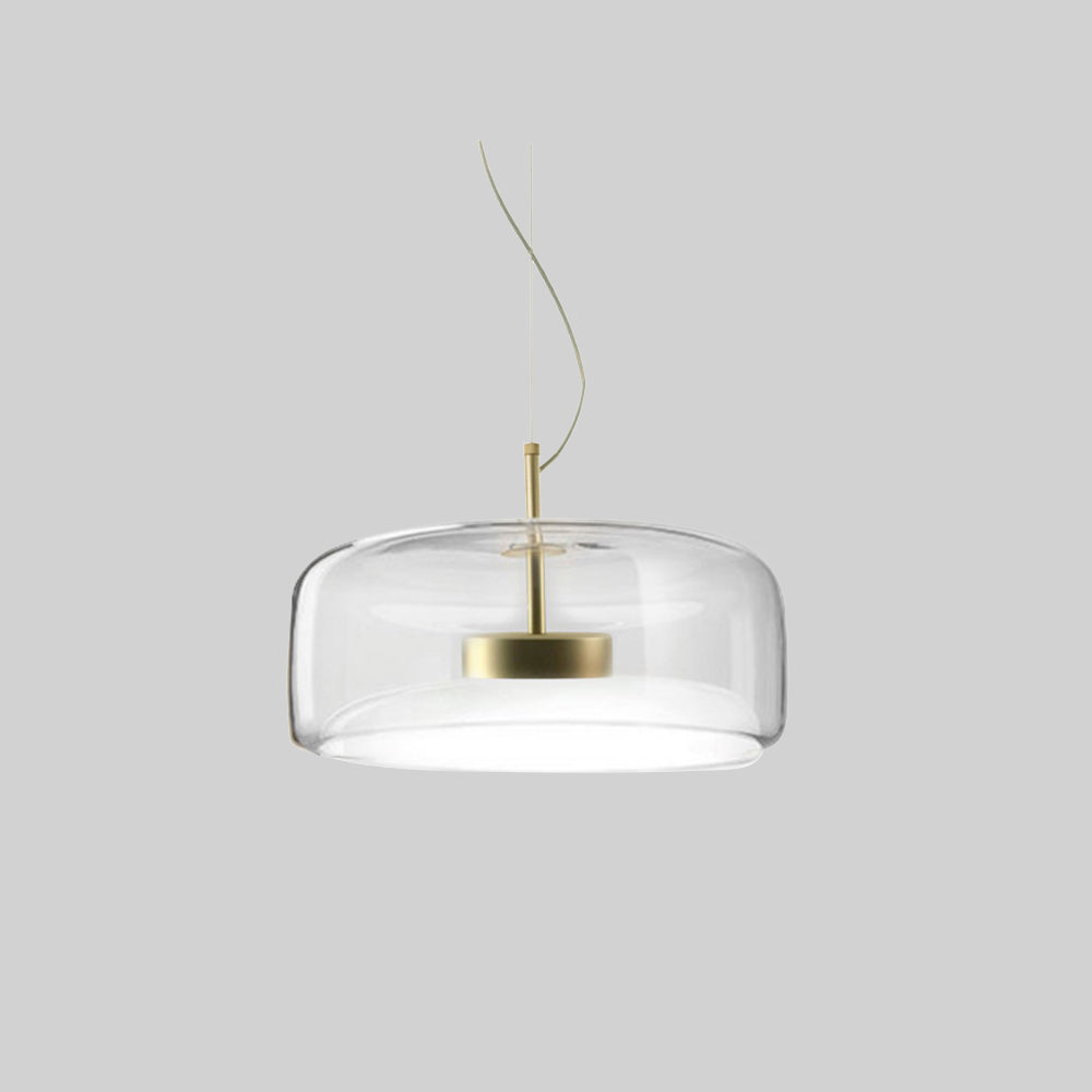 Elegant Retro Hänglampa i Metall och Amberglas – Modern LED Belysning för Hem och Kontor 4