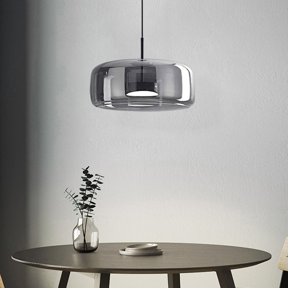 Elegant Retro Hänglampa i Metall och Amberglas – Modern LED Belysning för Hem och Kontor 8